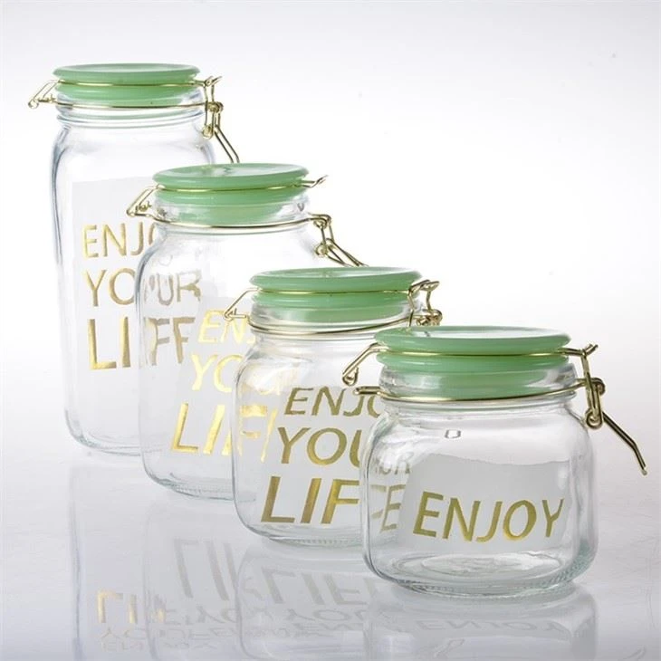 4 Pack Glass Food Storage Jars Containers With Lids
