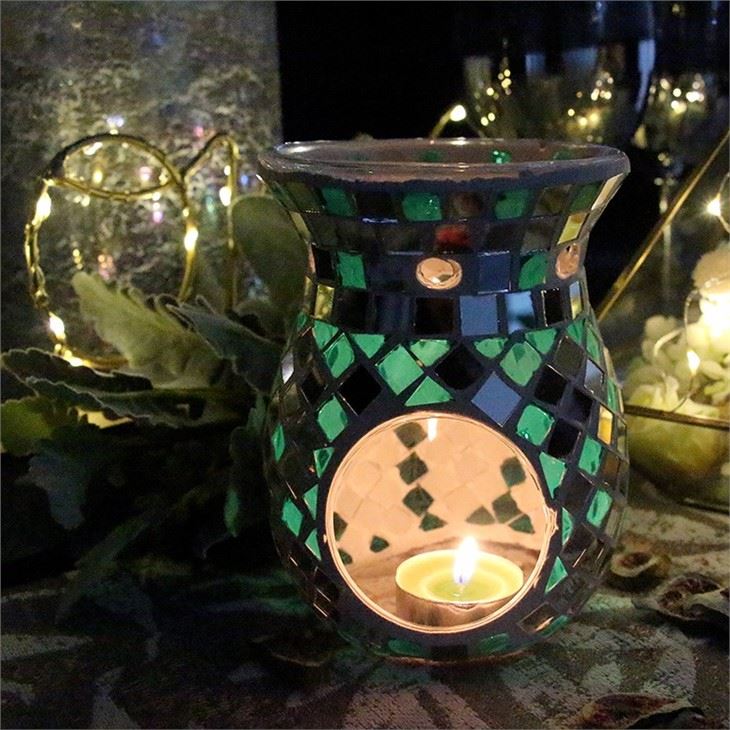 Mosaic Tealight Glass Candle Holder