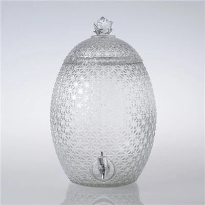 Distributore d'acqua in vetro decorativo