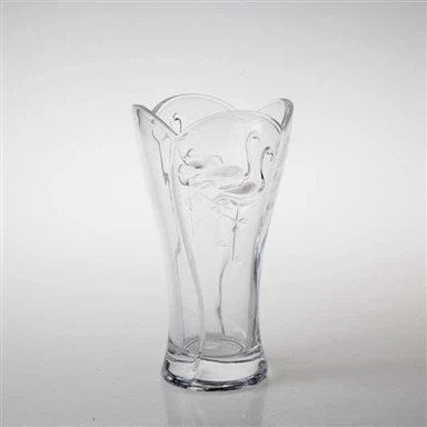 Vaso in vetro trasparente per fiori