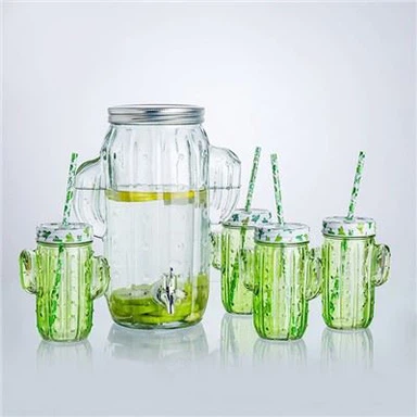Dispenser per bevande in vetro alto per uso alimentare