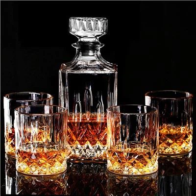 Decanter per whisky con tappo di vetro