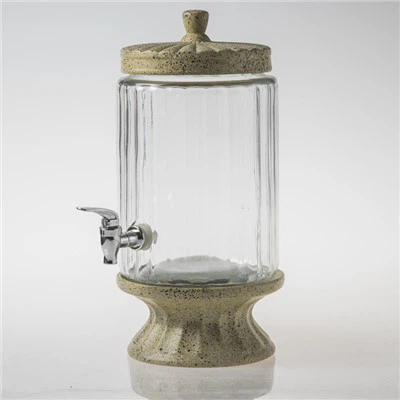 Dispenser in vetro con supporto