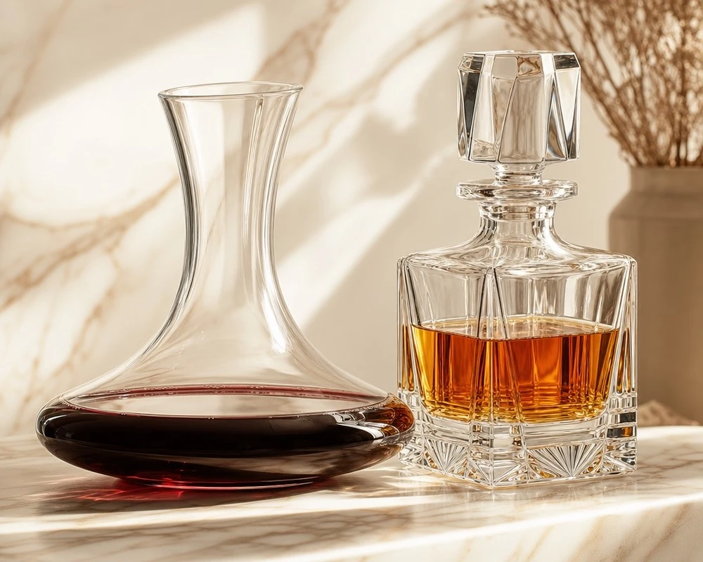 Custom glass decanters with stopper for whiskey, wine, and spirits Custom glass decanters with stopper for whiskey, wine, and spirits