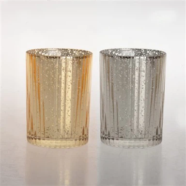 Portacandele in vetro Tealight a cilindro