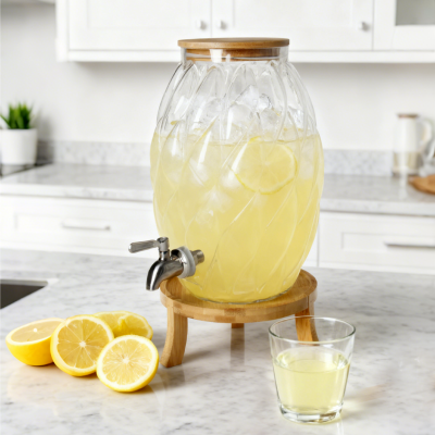 Dispenser in vetro ovale di grande-capacità