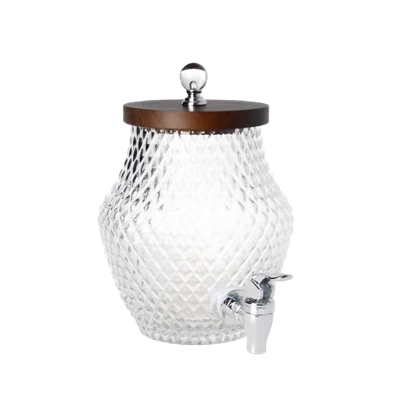 Dispenser per bevande in vetro a forma di ananas-