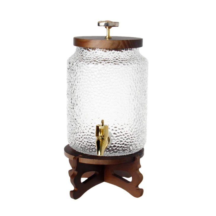 Straight-Sided Hammered Glass Carafe high quality